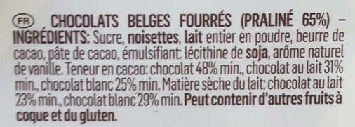 Artisanal Belgian Chocolates Seashell - Ingredienti - fr