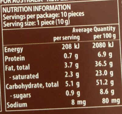 Guylian Chocolate No Added Sugar Belgian Milk Choclate - Nutrition facts