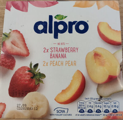 Alpro Smooth Fruit Yogurt 4X125g - Produkt - en