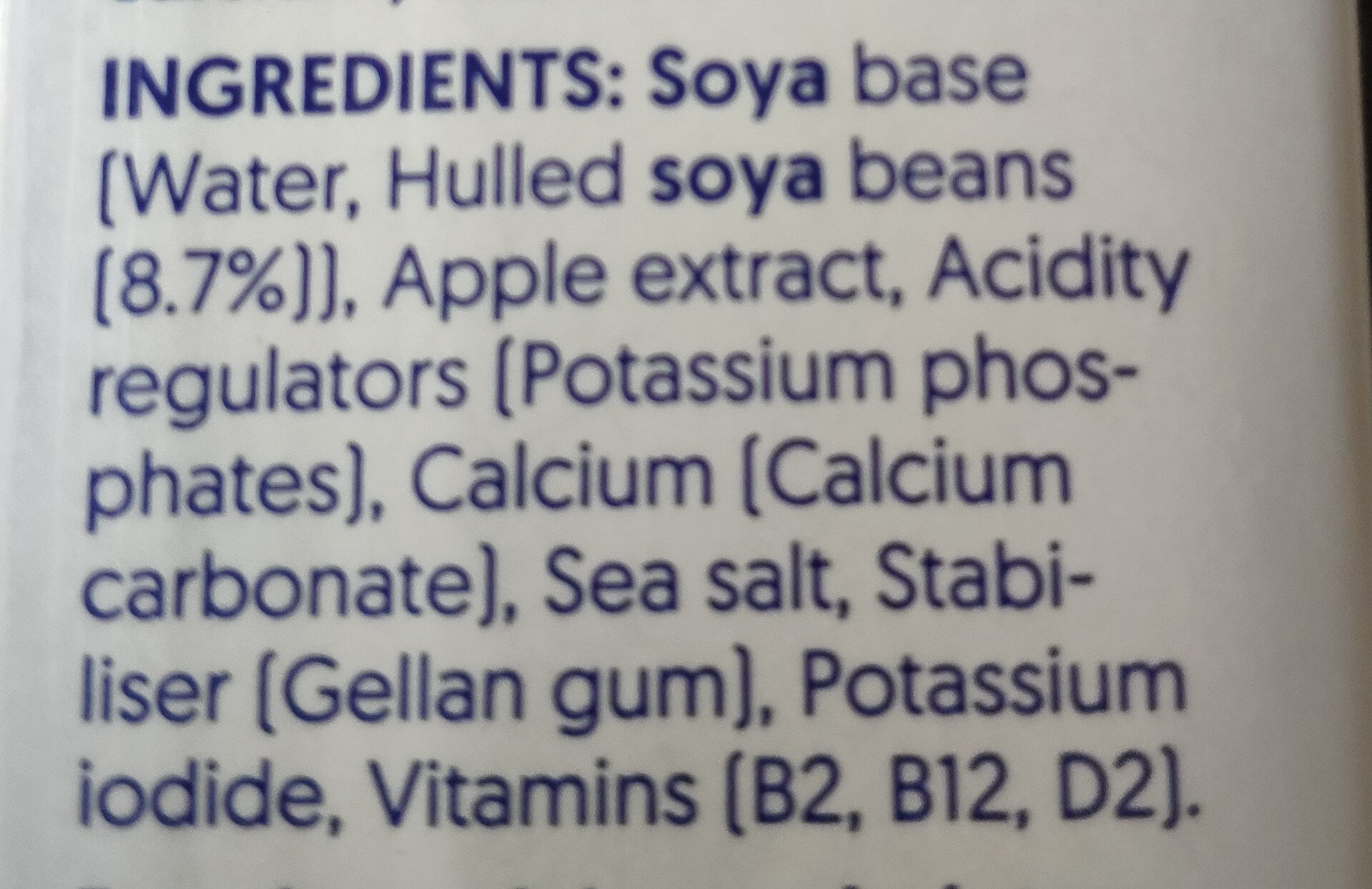 Soya Drink Original - Ingredients