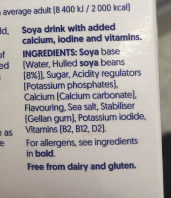Soya Original Drink - Ingrediënten - en