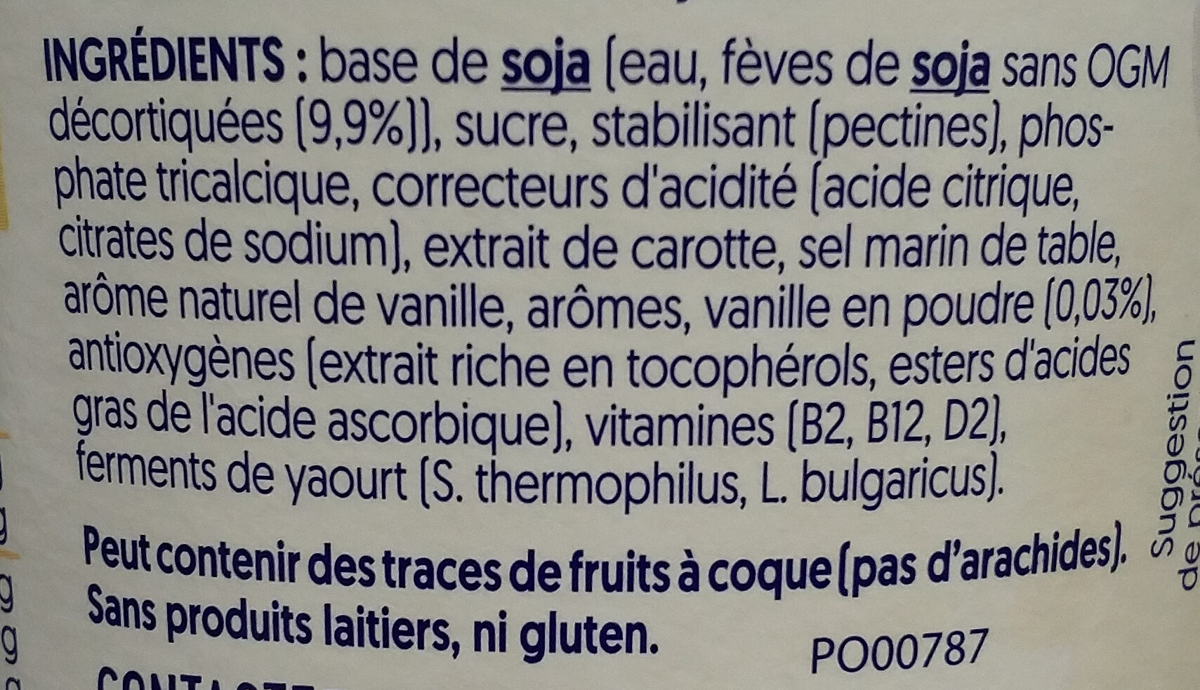 Alpro Vanille - Ingredients - fr