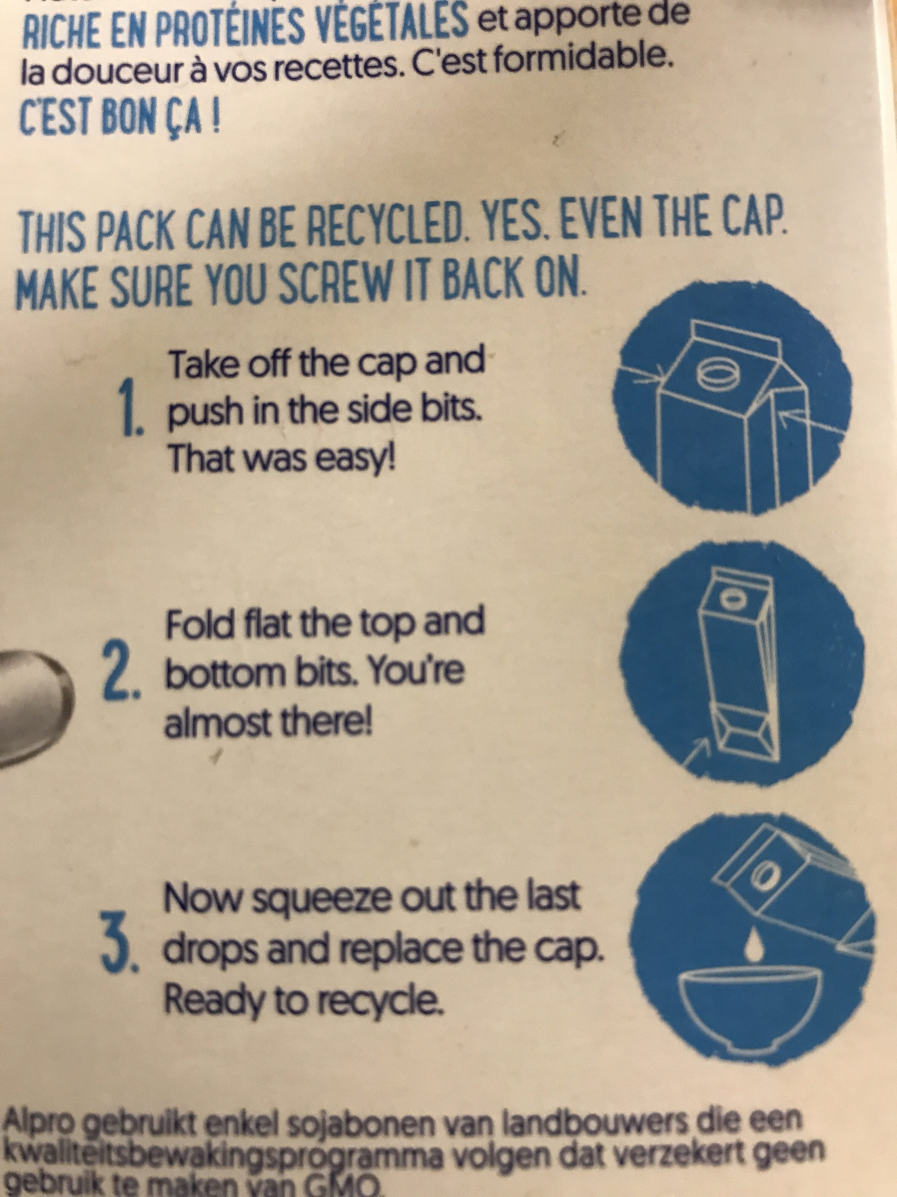 Mild & Creamy Nature - Instruction de recyclage et/ou informations d'emballage