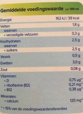 Soja lait - Informació nutricional - fr