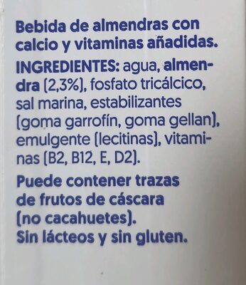 Almonddrink - Ingredientes