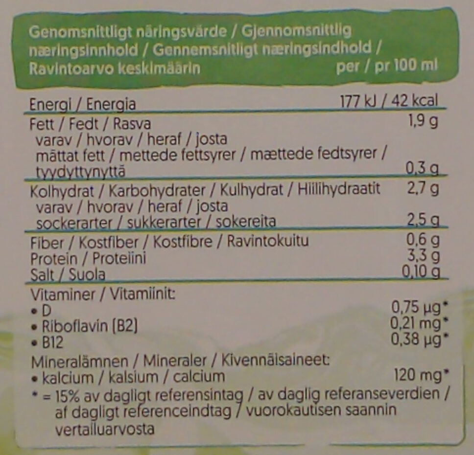 Barista soya - Näringsfakta - fi