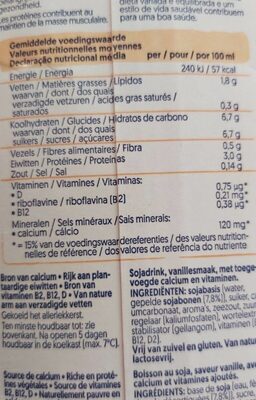 Vanilla Flavour - Voedingswaarden