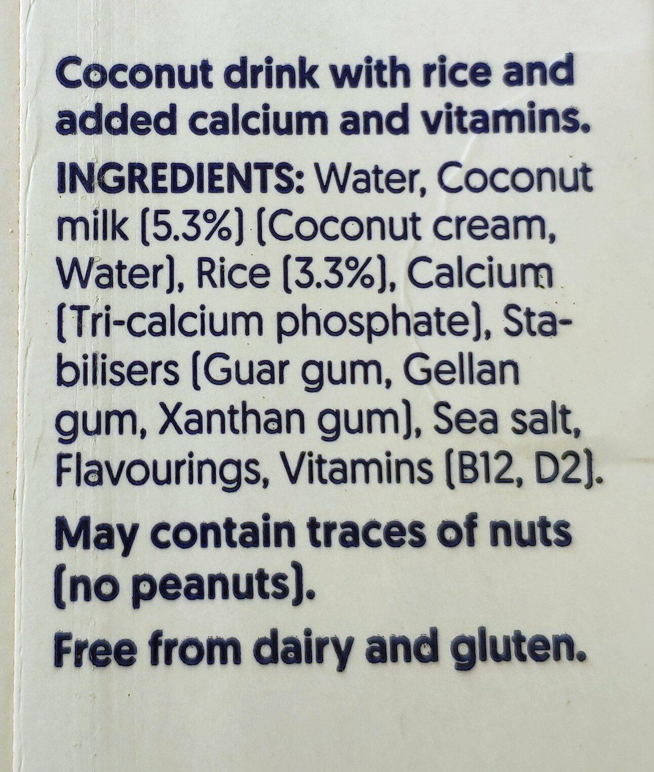 Coconut - Ingredienser - en
