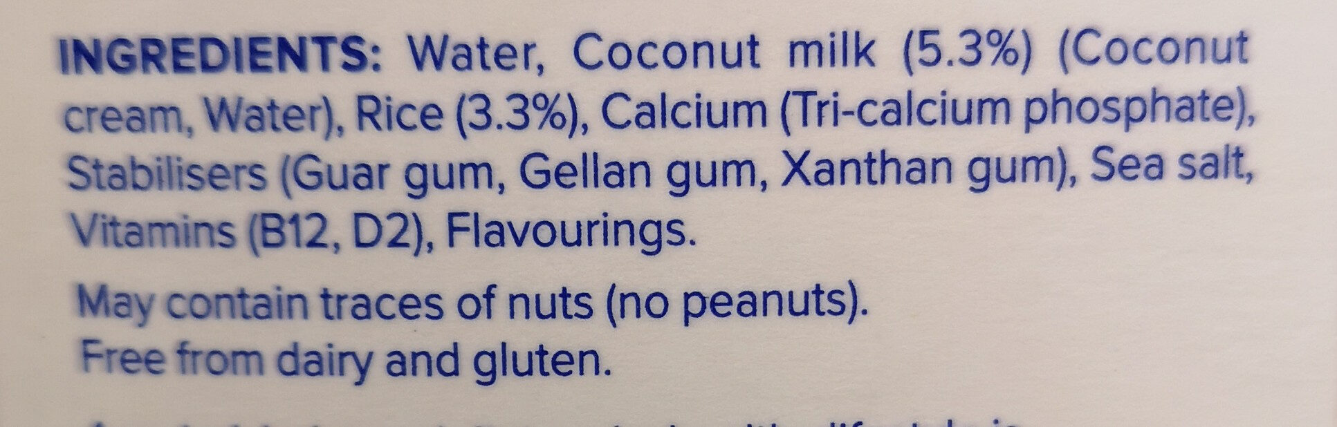 Coconut milk - Ingrediënten - en