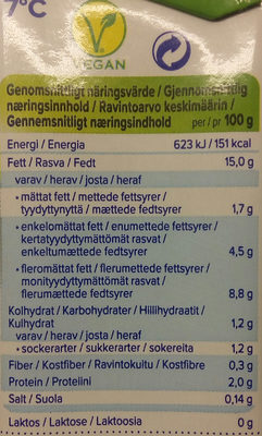 Cuisine Soja (15% MG) - Näringsfakta