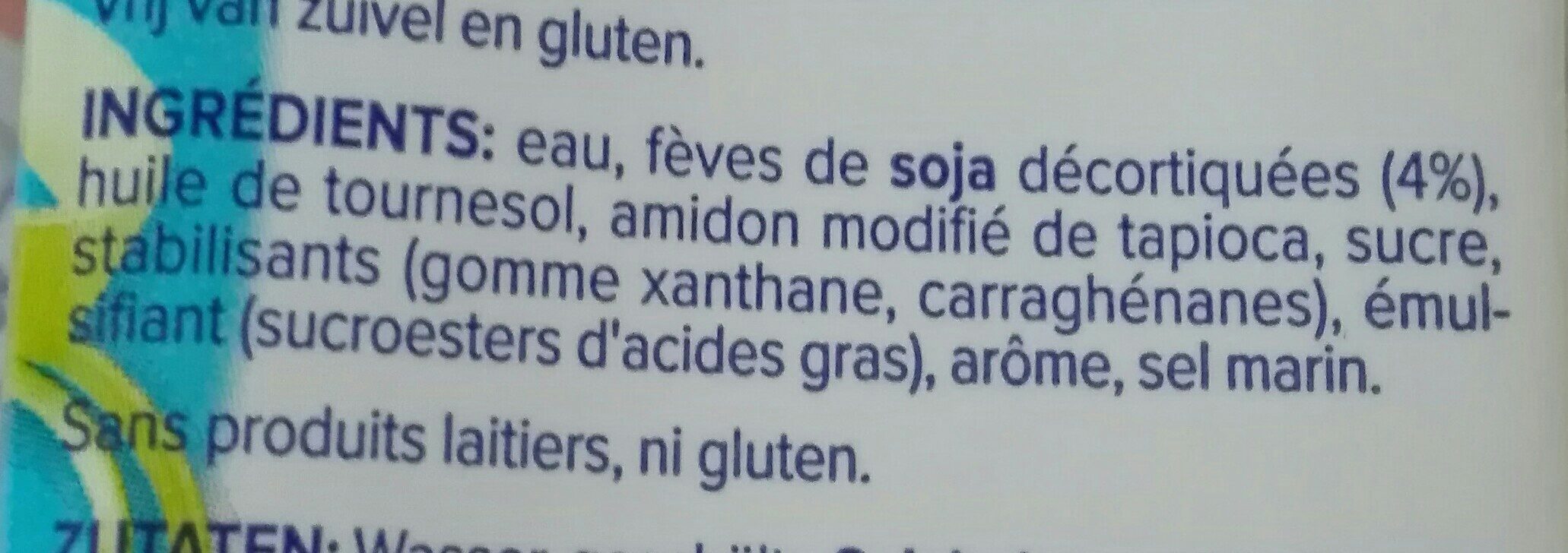 Cuisine soja light - Ingredients - fr