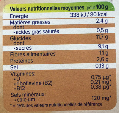 Dessert moment noisettes chocolat - Nutrition facts - fr