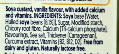 Plant-based Custard vanilla sauce - Ingredientes - en