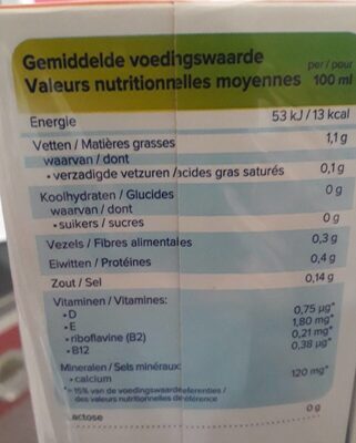 Almond Milk unsweetened - Voedingswaarden - fr