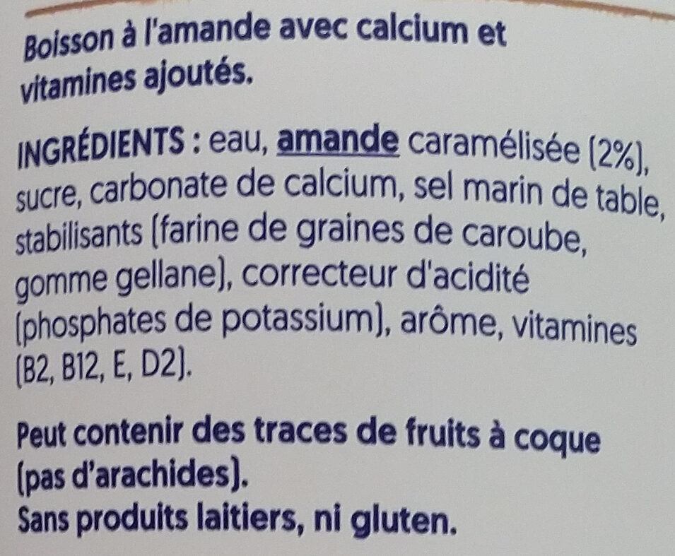 Creamy Almond - Ingredientes - fr