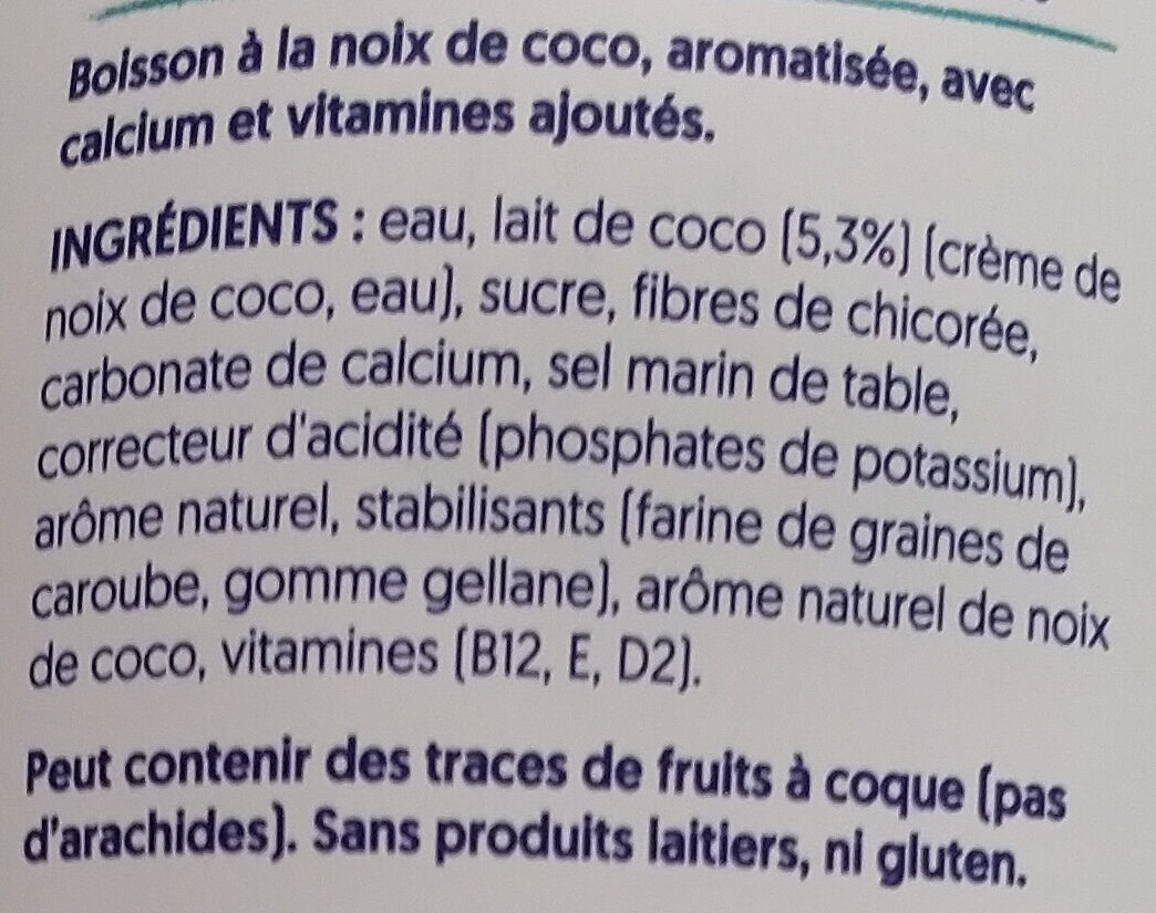Coco Onctueuse - Ingredientes - fr
