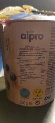 Alpro Avena + Arándano - Información nutricional