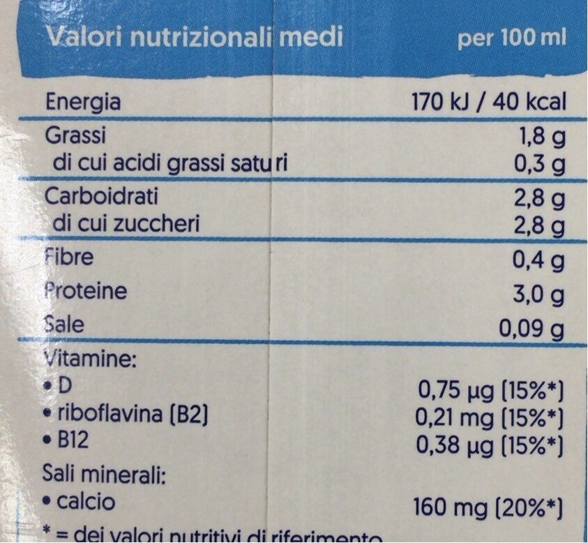 Soia - Nutrition facts - pt