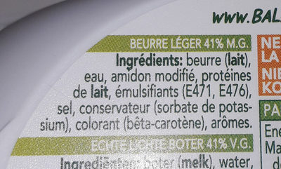 Balade Butter, Halbfett - Ingrédients