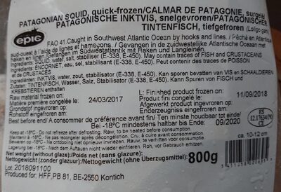 Calamar patagonia - Ingredients - fr