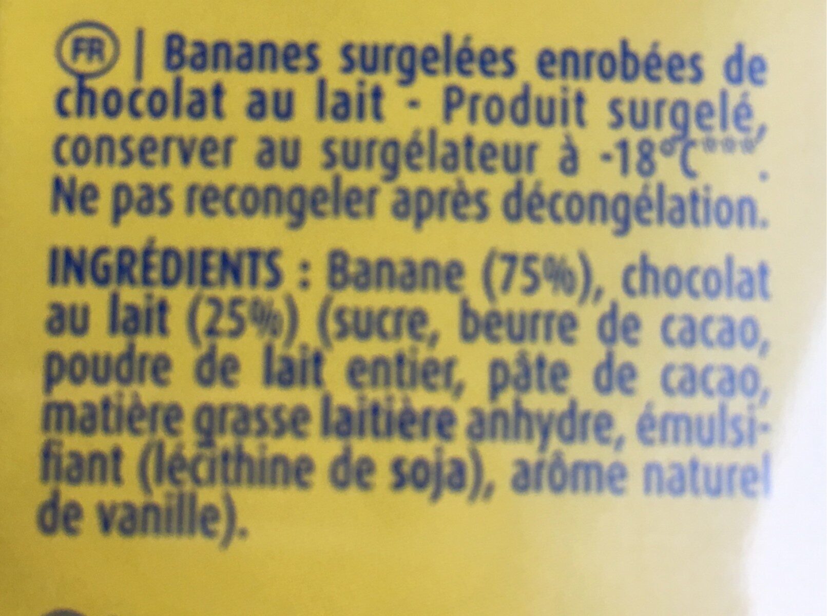Oufti banane - Ingrediënten - fr