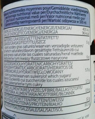 Tamari less salt -25% sauce soja - Tableau nutritionnel