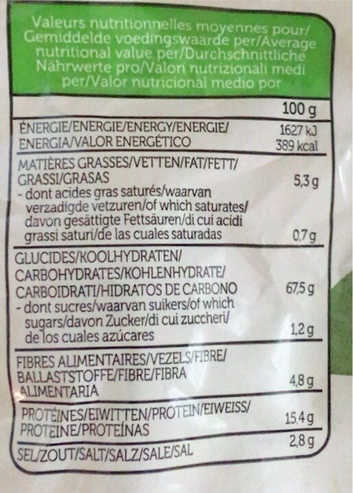 Lentil chips original - Voedingswaarden - fr