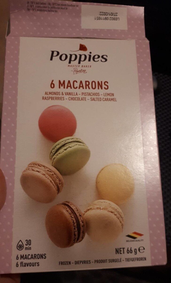 Poppies, 6 macarons - Produit