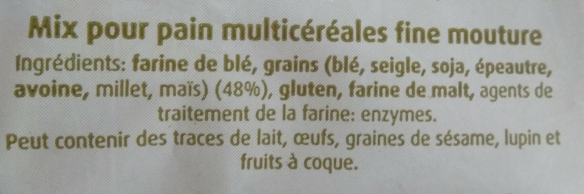 Farine mix pour pain multicéréales - Ingrédients