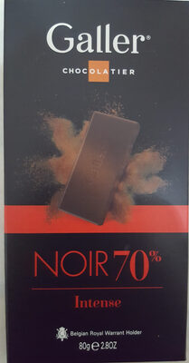 Tablette Galler Noire Intense 70% - Produit
