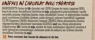 Damhert Tag Wafels Chocolade - Ingrediënten - fr