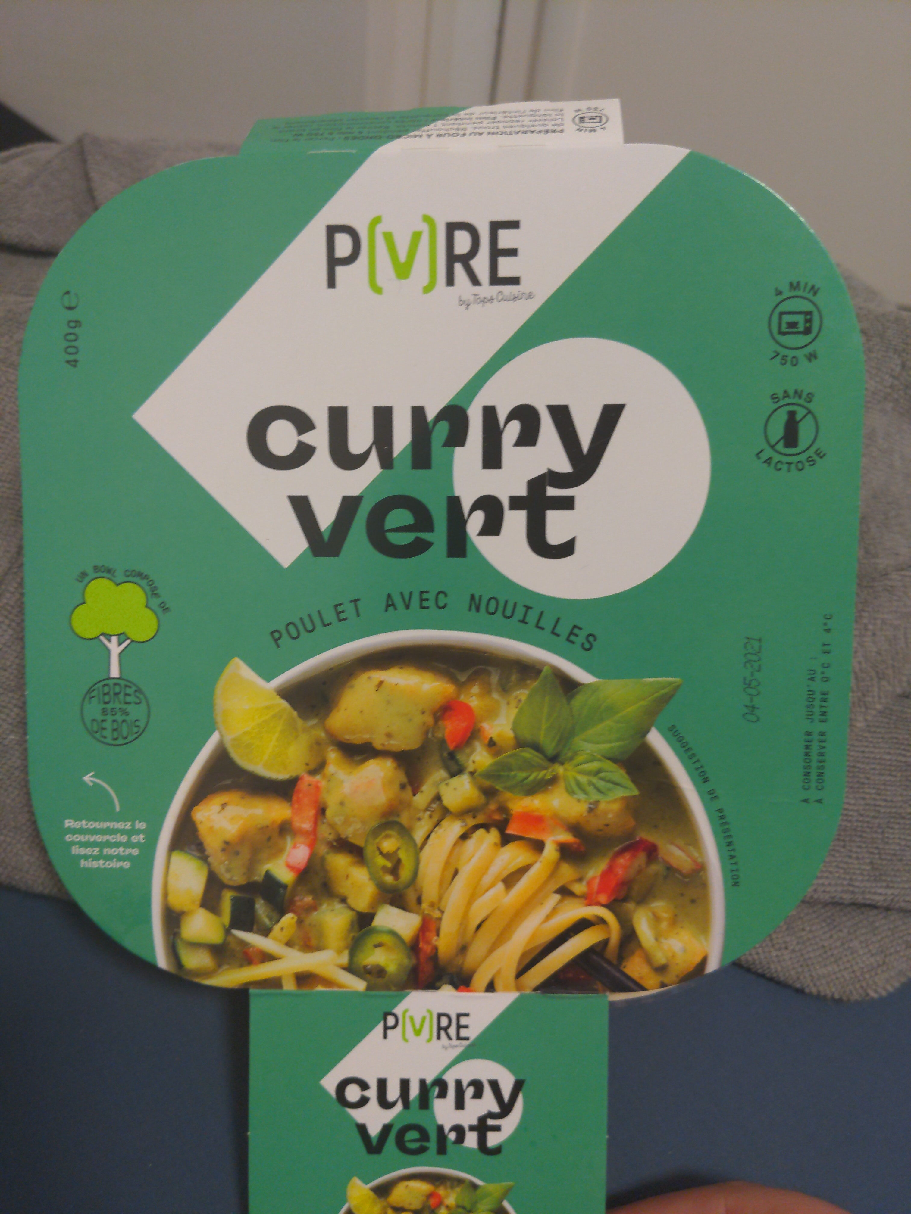 Nouilles poulet curry vert - Product - fr