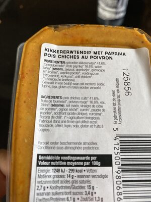 Hummus paprika-poivron - Ingrédients