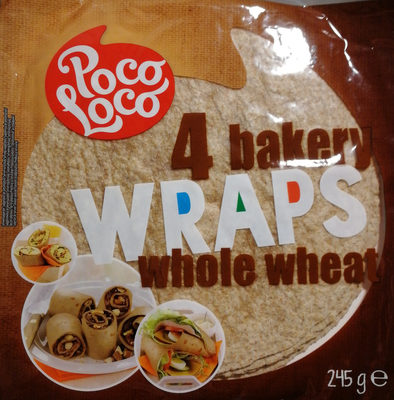 4 Bakery Wraps Whole Wheat - Produit
