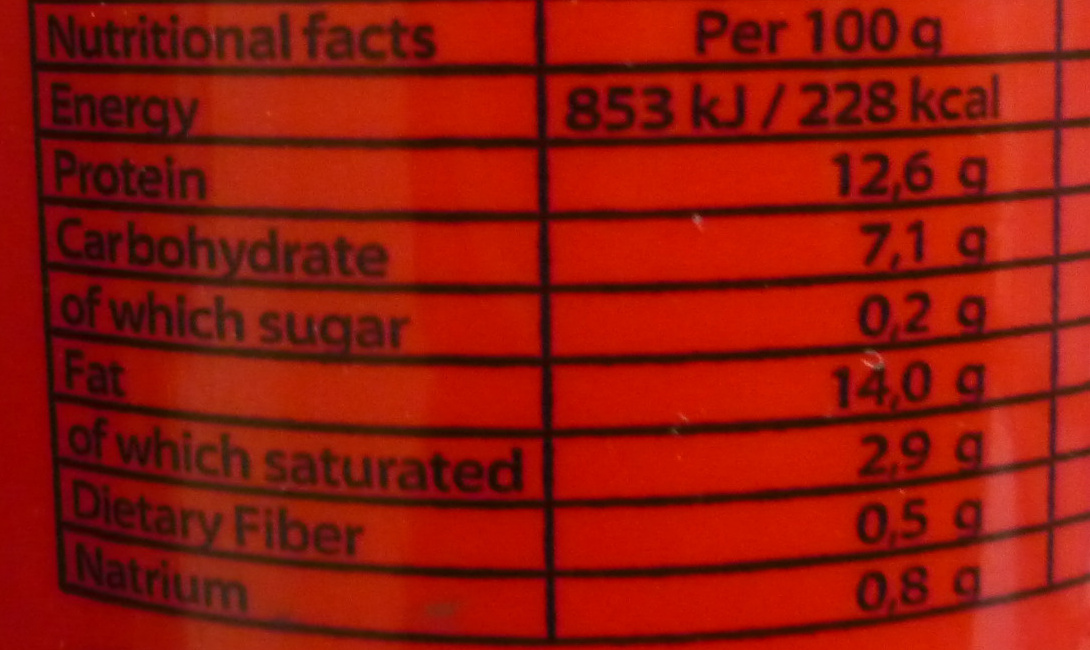 Halal Time Piquant - Nutrition facts - fr