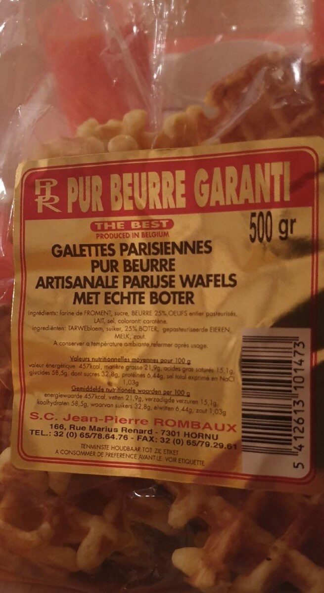 Galettes parisiennes pur beurre - Produit