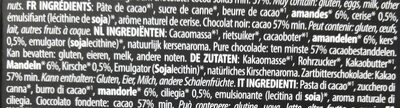 Cherries & almond 57% cacao dark chocolate - Ingrediënten - fr