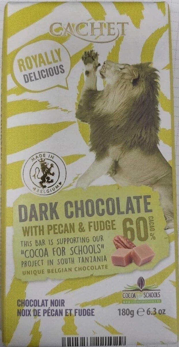 Dark Chocolate with pecan & fudge 60% cacao - Produit