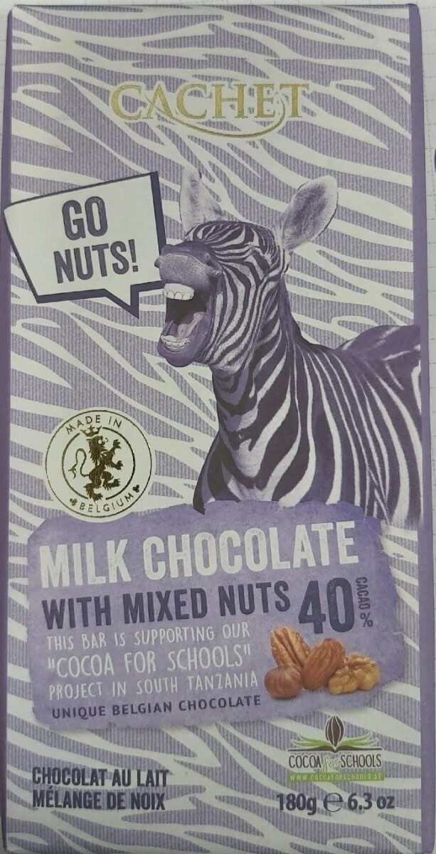 Milk Chocolate with mixed nuts 40% cacao - Produit