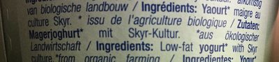 Yaourt Skyr Bio - Ingrediënten - fr
