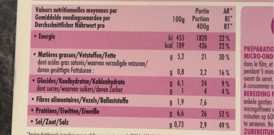 Isali Nouilles Curry - Nutrition facts - fr