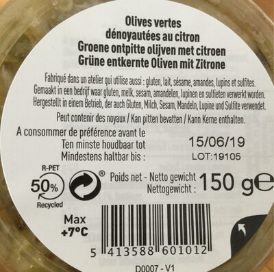 Père Olive Grüne Oliven - Ingredients - fr