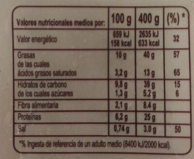 Lasaña boloñesa bio - Nutrition facts - es