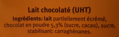 Lait chocolaté (UHT) - Ingrédients