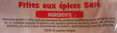 Frites aux épices saté - Ingrediënten - fr