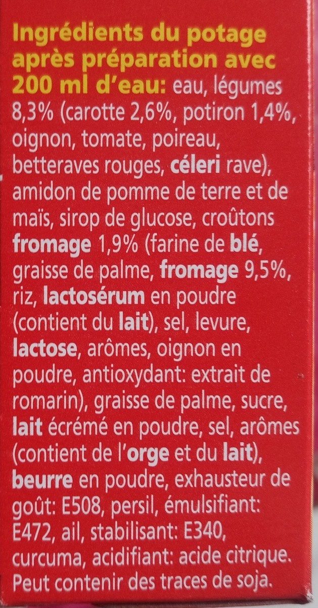 Potiron carottes - Ingrediënten - fr
