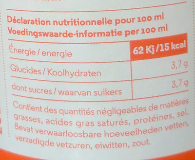 Hydrolade Pomme + Géranium - Voedingswaarden