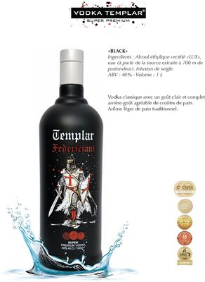 Vodka Templar Black - Product - fr