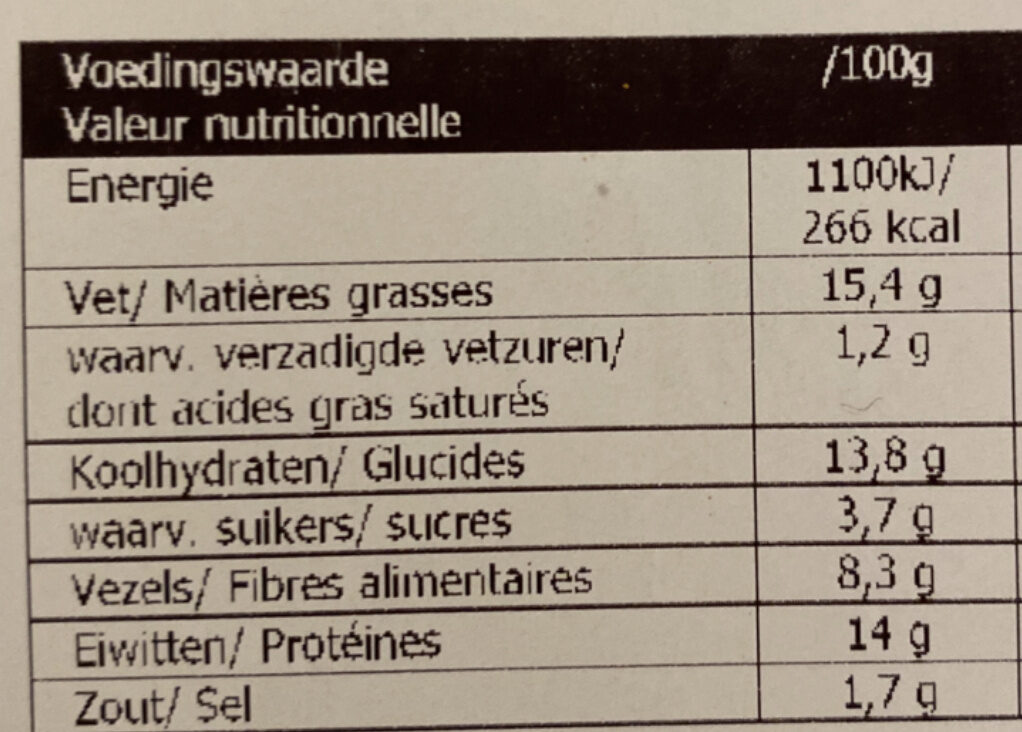 Nuggets - Voedingswaarden - fr