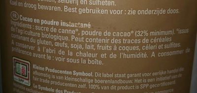 ETHIQUABLE CACAO INSTANTANE - Ingrediënten - fr